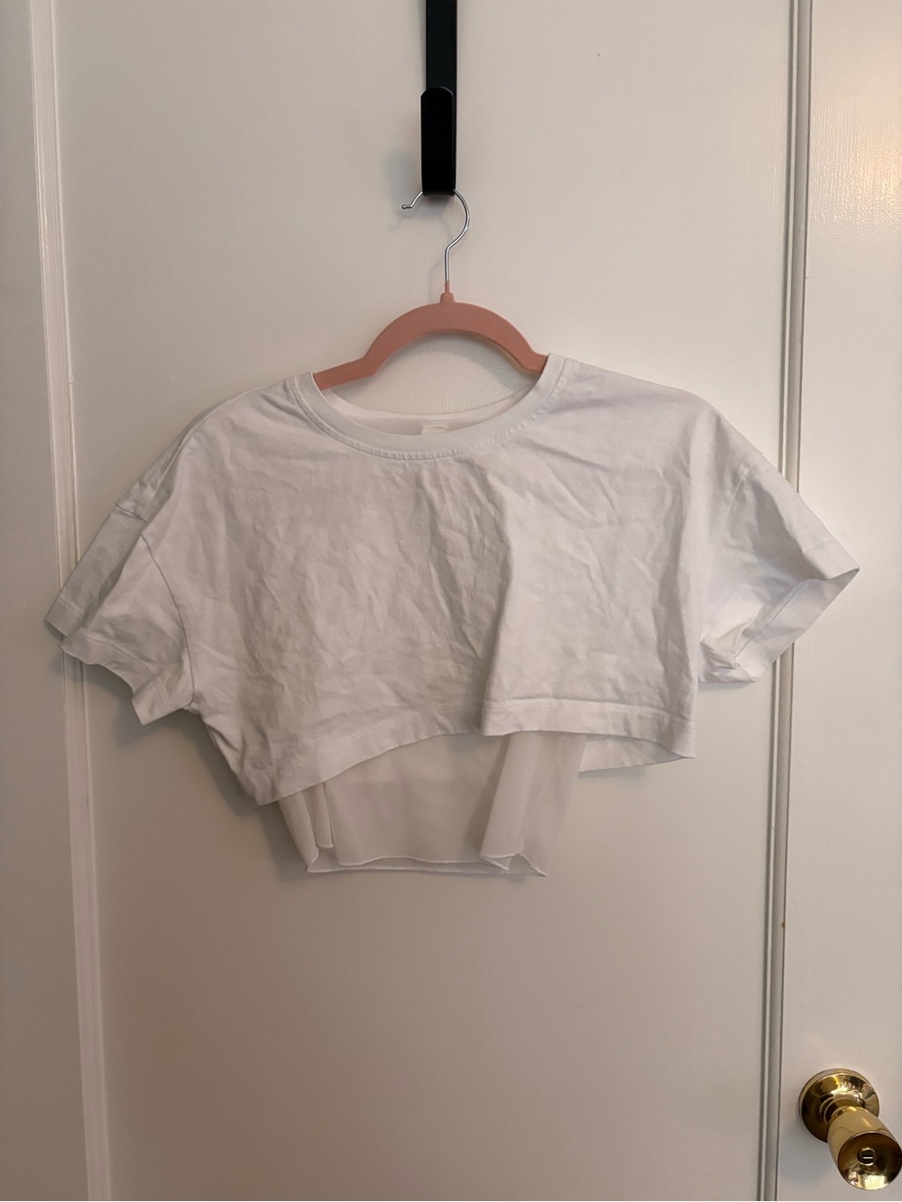 ALO Yoga White Layered Crop Top